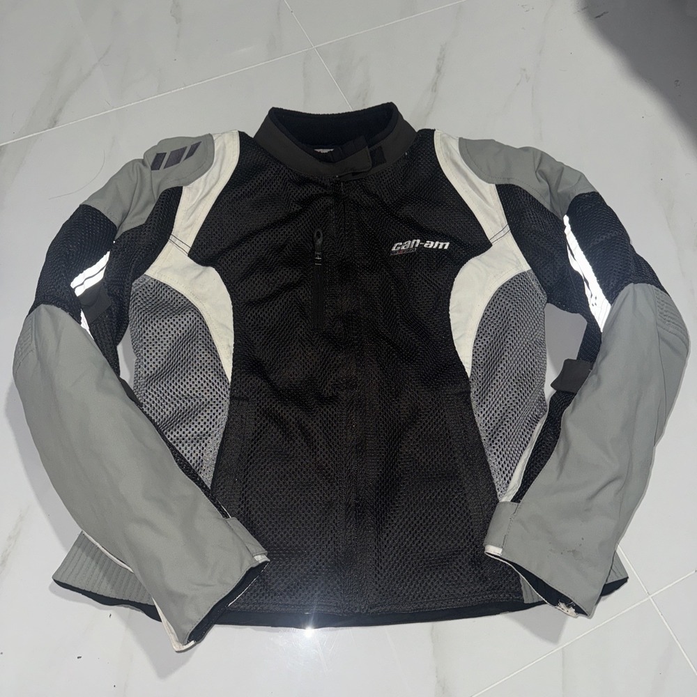 Can-Am BRP Motorcycle Jacket S Black Motorcycle Riding Armor Gear Coat Biker